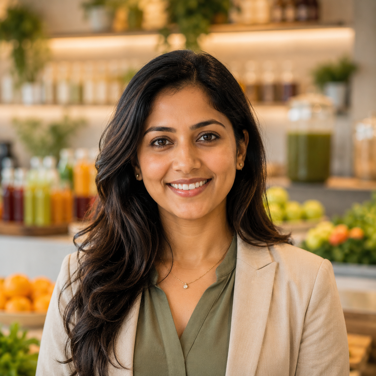 Portrait illustration of Rhea Singh, Operations Lead.