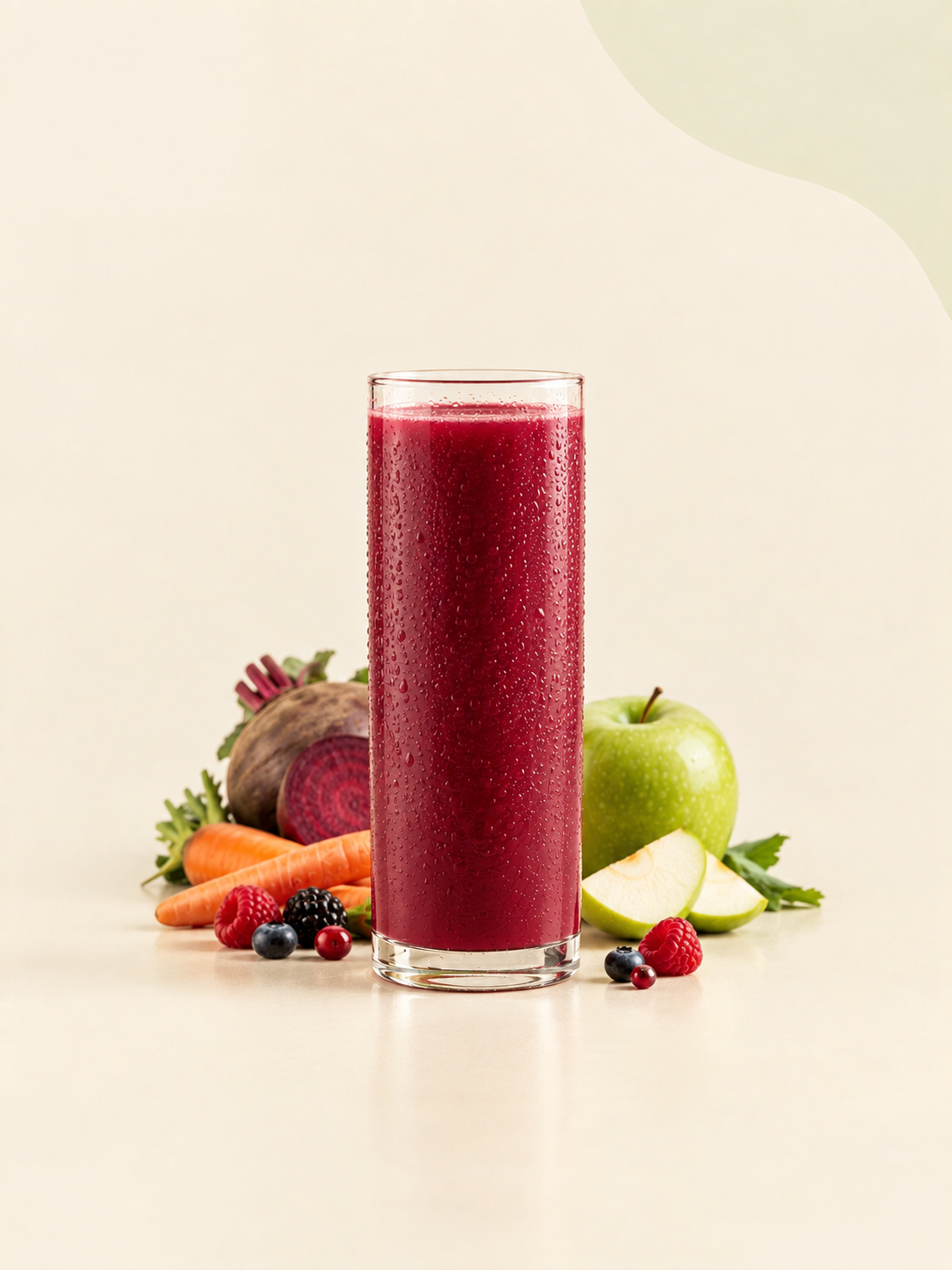 Beet Glow cold-pressed juice illustration.