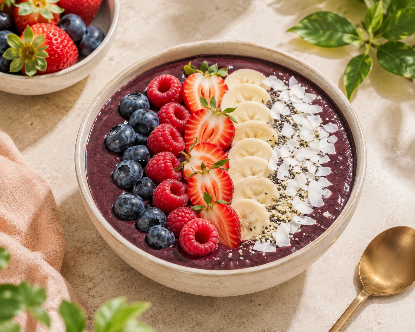 Smoothie bowls illustration.