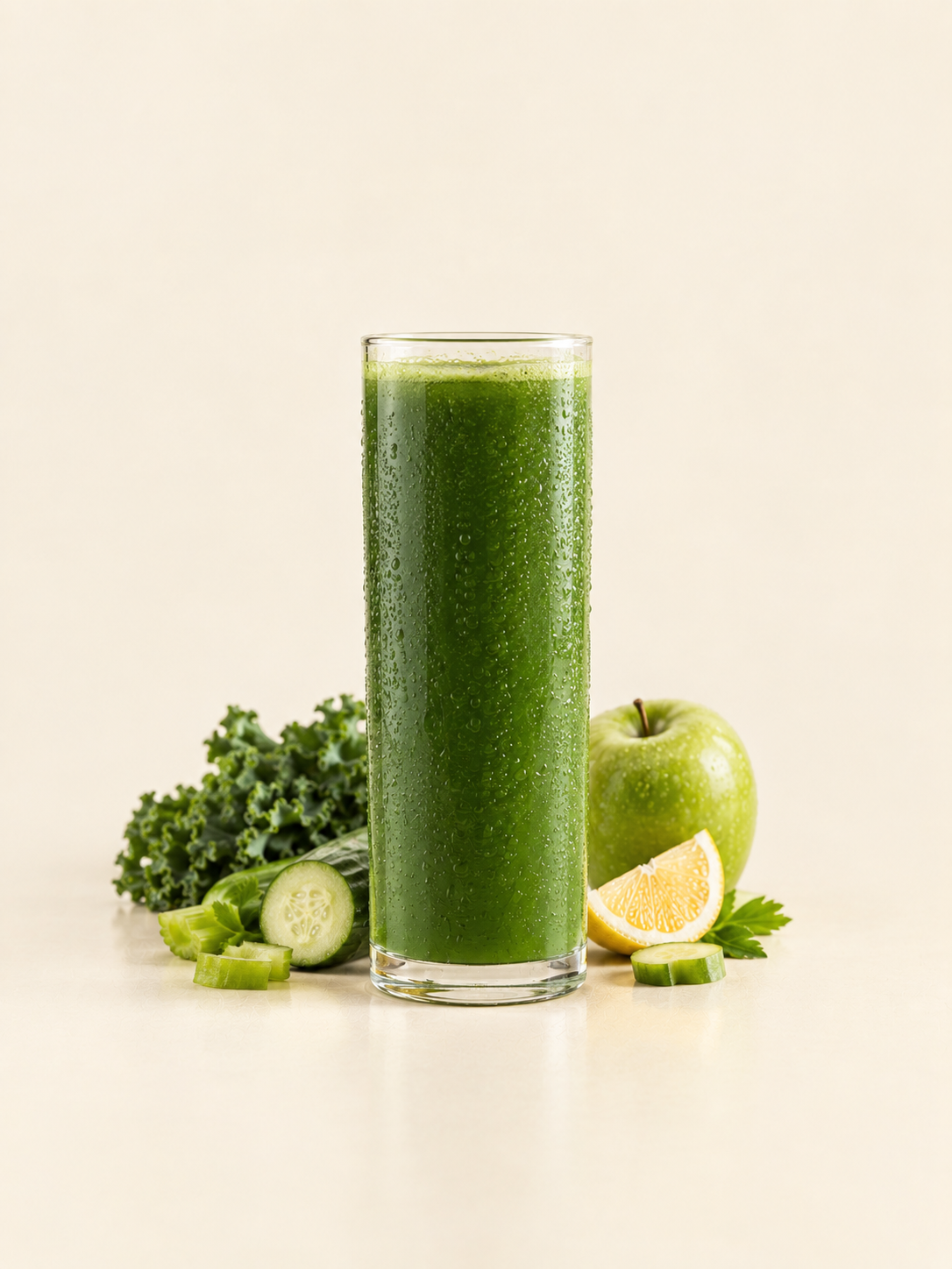 Green Detox cold-pressed juice illustration.
