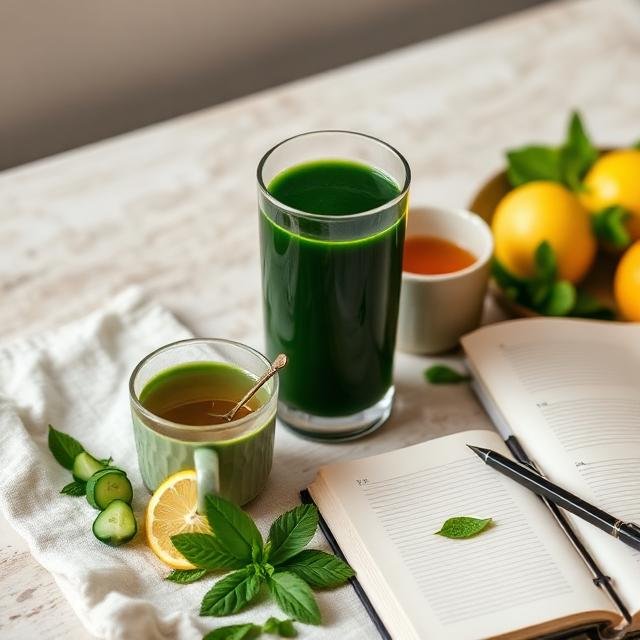Illustration of fresh juices at VitaNature.
