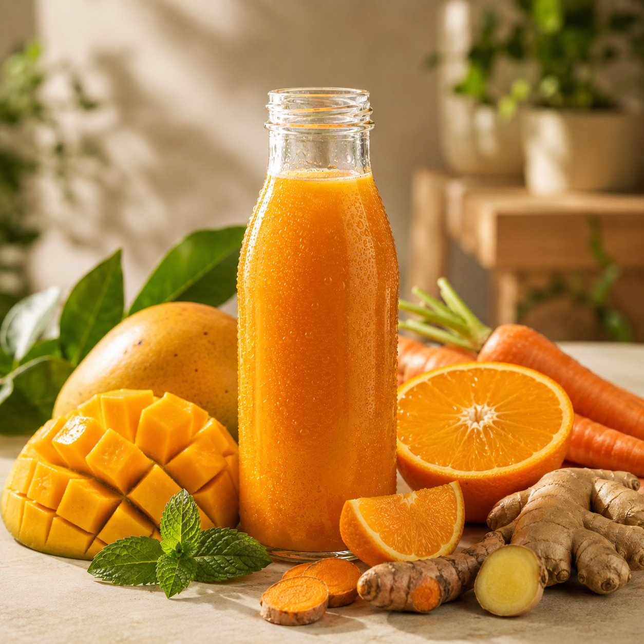 Mango Glow juice illustration.